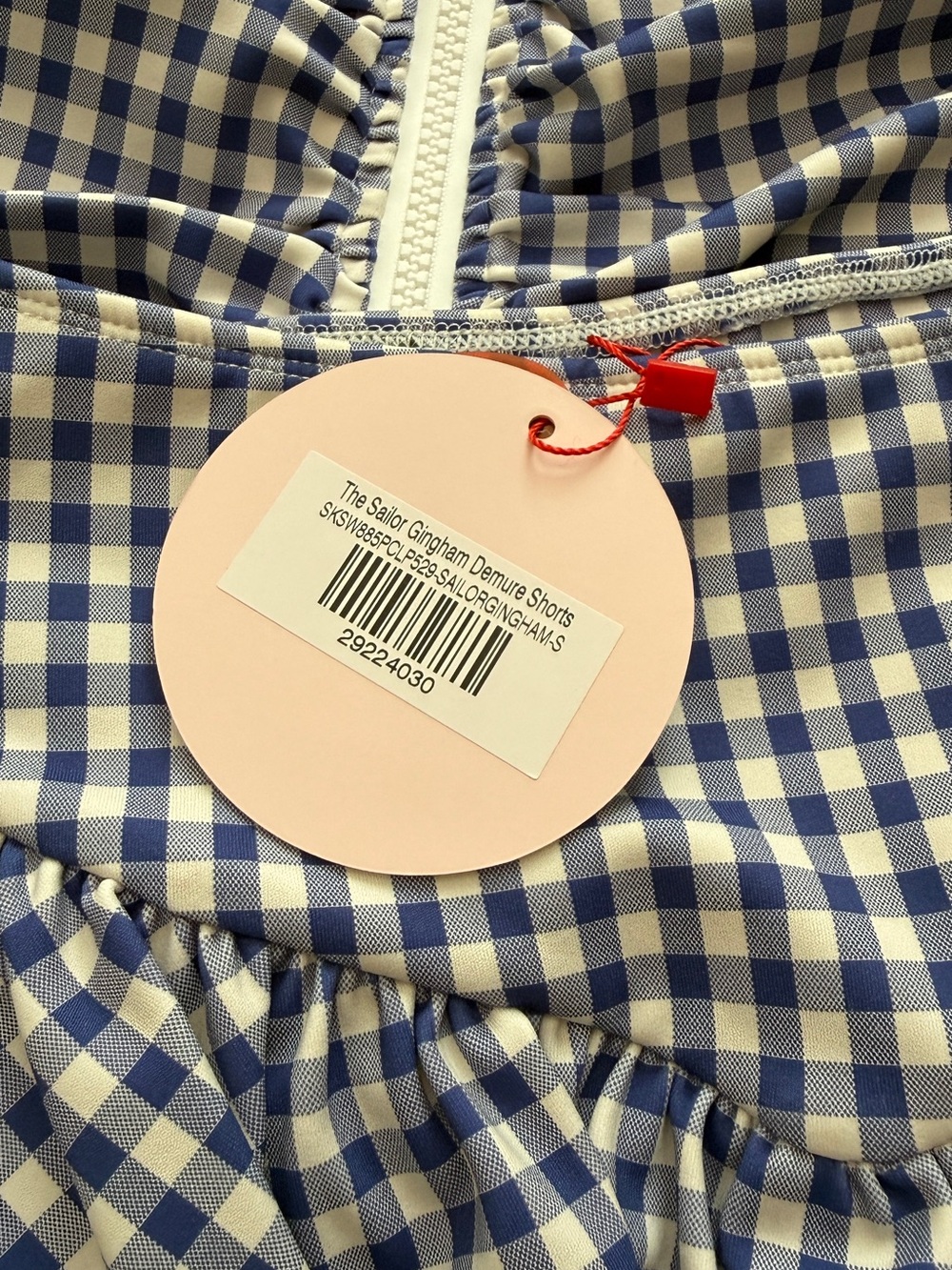 Selkie NWT Blue and White Gingham Ruffle Top and Shorts Swimming Suit - Picture 8 of 10